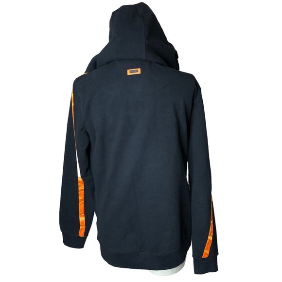 Boxraw Loma Black Jacket Hoodie Orange Stripe Mens Large - Picture 3 of 16